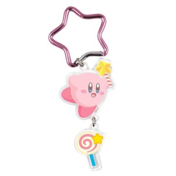 T'S FACTORY Kirby with Star, Acrylic Keychain aksesuārs