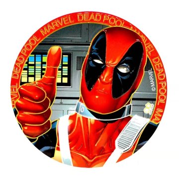 Marvel Deadpool Engraving Metal Art Magnet