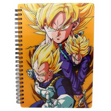 SD Toys Dragaon Ball Z Saiyans 3D Lenticular Notebook kancelejas prece