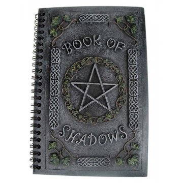 Nemesis Now Ivy Book Of Shadows Journal With Pentagram, resin, spiral kancelejas prece