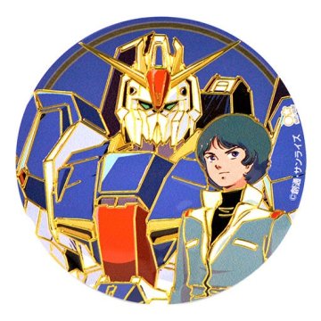  "Mobile Suit Zeta Gundam" Engraving Metal Art Magnet Kamille & Zeta Gundam aksesuārs