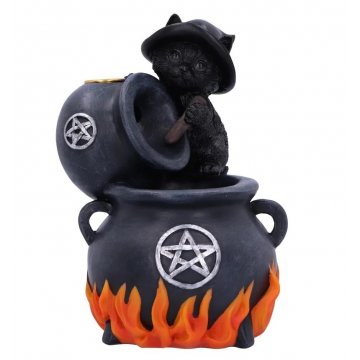 Nemesis Now Brew Black Cat Backflow Incense Burner figūriņa